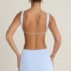Gaia Cut-Out A-Line Mini Dress in Periwinkle Blue