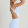 Gaia Cut-Out A-Line Mini Dress in Periwinkle Blue