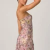 Galia Embellished Convertible Lace-Up Gown in Floral Pink