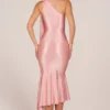 Giada Scarf-Detail Midaxi Dress in Blush Pink