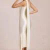 Giada Scarf-Detail Midaxi Dress in Ivory