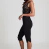 Giuliana Ponte Jersey Cropped Capri Trousers in Black