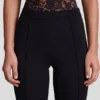 Giuliana Ponte Jersey Cropped Capri Trousers in Black