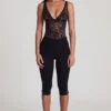 Giuliana Ponte Jersey Cropped Capri Trousers in Black