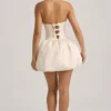 Gloriana Convertible Bow-Detail Bubble Hem Midaxi Dress in Ivory