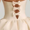 Gloriana Convertible Bow-Detail Bubble Hem Midaxi Dress in Ivory
