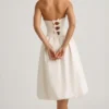 Gloriana Convertible Bow-Detail Bubble Hem Midaxi Dress in Ivory