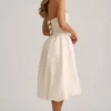Gloriana Convertible Bow-Detail Bubble Hem Midaxi Dress in Ivory