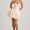 Gloriana Convertible Bow-Detail Bubble Hem Midaxi Dress in Ivory