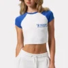 Graphic-Print Cropped T-Shirt in White