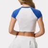 Graphic-Print Cropped T-Shirt in White