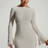 Grazina Embellished Open-Back A-Line Mini Dress in White