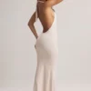 Hallie Modal Halterneck Maxi Dress in Stripe Print