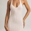 Hallie Modal Halterneck Maxi Dress in Stripe Print