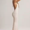 Hallie Modal Halterneck Maxi Dress in Stripe Print