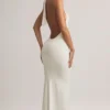 Hallie Modal Halterneck Maxi Dress in White
