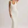 Hallie Modal Halterneck Maxi Dress in White