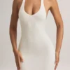 Hallie Modal Halterneck Maxi Dress in White
