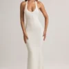 Hallie Modal Halterneck Maxi Dress in White