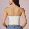 Hania Modal Broderie Anglaise Camisole Top in White