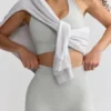 High Waist Define Luxe Mini Shorts in Grey