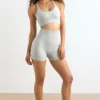 High Waist Define Luxe Mini Shorts in Grey