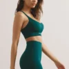 High Waist Define Luxe Mini Shorts in Jade Green