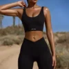 High Waist FlexiRib Biker Shorts in Black