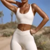 High Waist FlexiRib Biker Shorts in Ivory