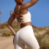 High Waist FlexiRib Biker Shorts in Ivory