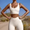 High Waist FlexiRib Biker Shorts in Ivory