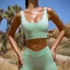 High Waist FlexiRib Mini Shorts in Green