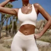 High Waist FlexiRib Mini Shorts in Ivory