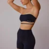 High-Waist Mini Shorts in Black
