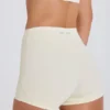 High-Waist Mini Shorts in Cream