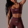High Waist Super Sculpt Biker Shorts in Burgundy