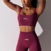 High Waist Super Sculpt Biker Shorts in Plum