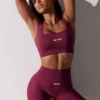 High Waist Super Sculpt Biker Shorts in Plum