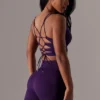 High Waist Super Sculpt Biker Shorts in Purple
