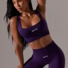 High Waist Super Sculpt Biker Shorts in Purple