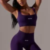 High Waist Super Sculpt Biker Shorts in Purple