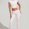 Hollis Mid-Rise Straight Leg Trousers in White