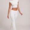 Hollis Mid-Rise Straight Leg Trousers in White