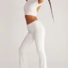 Hollis Mid-Rise Straight Leg Trousers in White