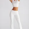 Hollis Mid-Rise Straight Leg Trousers in White