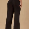 Hydra Tie-Front Wide-Leg Trousers in Black