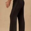 Hydra Tie-Front Wide-Leg Trousers in Black