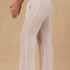 Hydra Tie-Front Wide-Leg Trousers in White