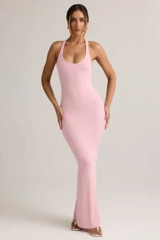 Imelda Modal Racerback Maxi Dress in Baby Pink