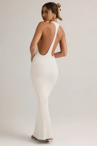 Imelda Modal Racerback Maxi Dress in White